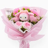 YSHomy Crochet Melody & Rose Flower Bouquet